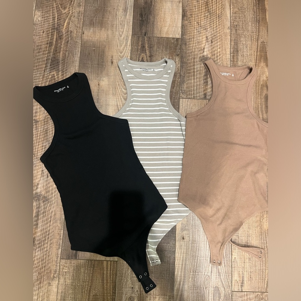Abercrombie Ribbed Scuba body suit trio set